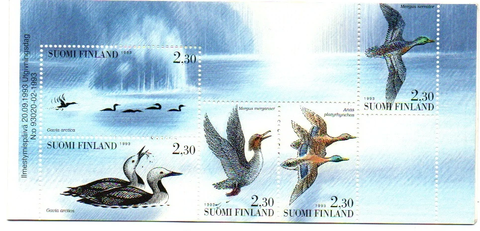 5569 Finsko, vodní ptáci, xx