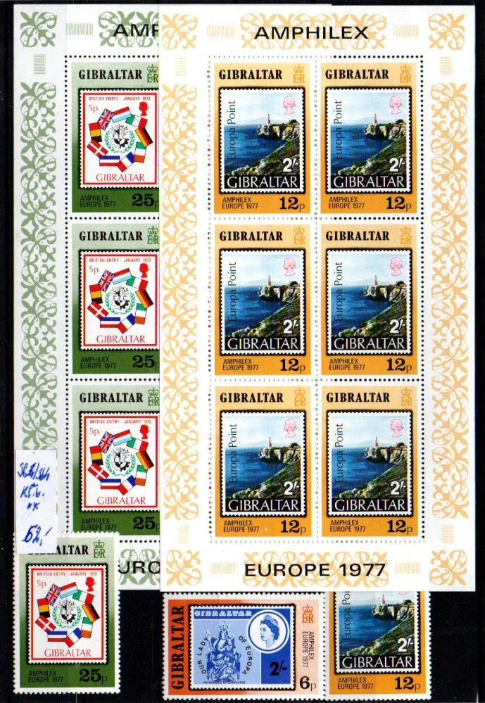 5823 Gibraltar, TL + známky, xx
