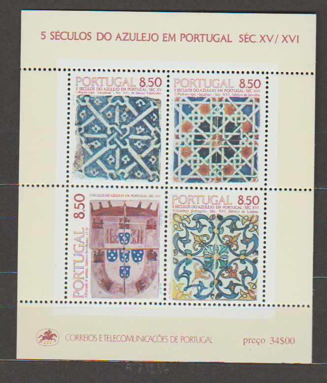 3770 Portugalsko, 5 ks aršíků a PL, xx