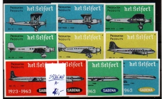 5337 Nálepky, SABENA , xx