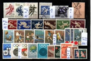 5603 Jugoslávie, sestava k OH, xx,x,o